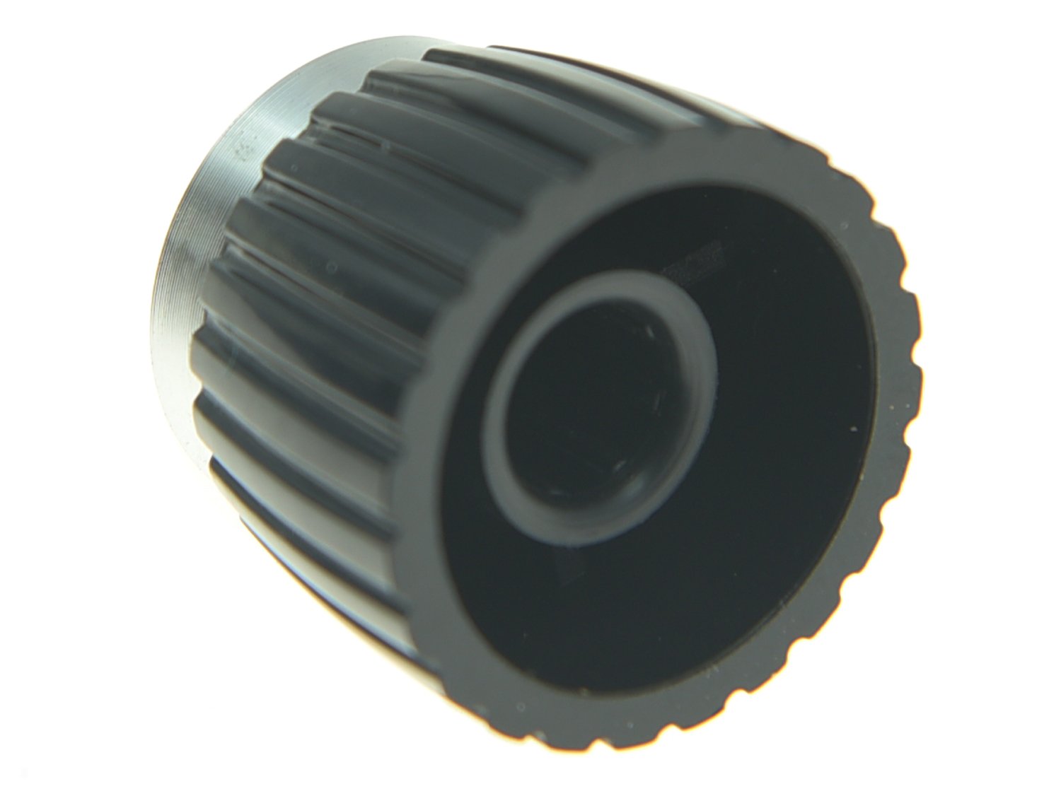 KAISH 10pcs Guitar AMP Amplifier Push on fit Knobs Black with Silver Aluminum Cap Top for Marshall Amplifiers with 6mm diameter